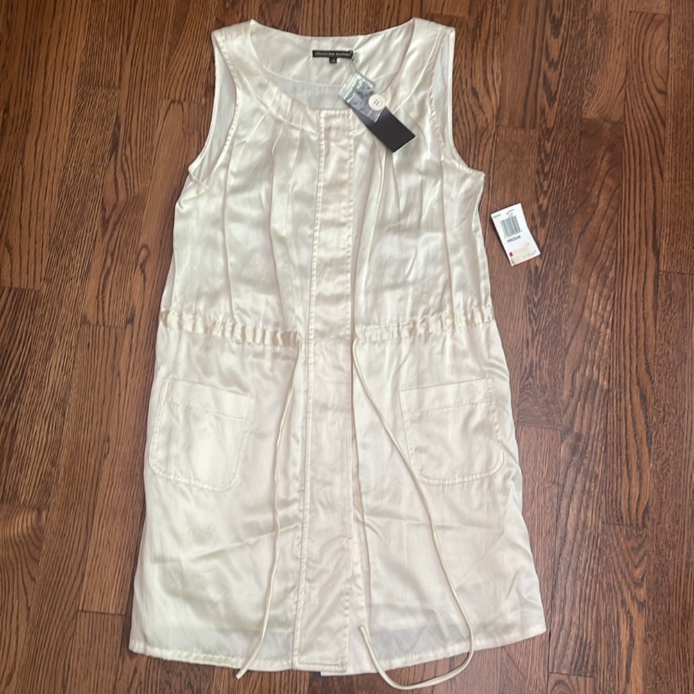 NWT Sleeveless Silk Satin Tunic